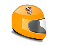 a motorbike helmet